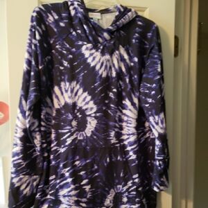 NWT Lularoe Unicorn Collection Purple Tie Dye Amber Hoodie Size XL